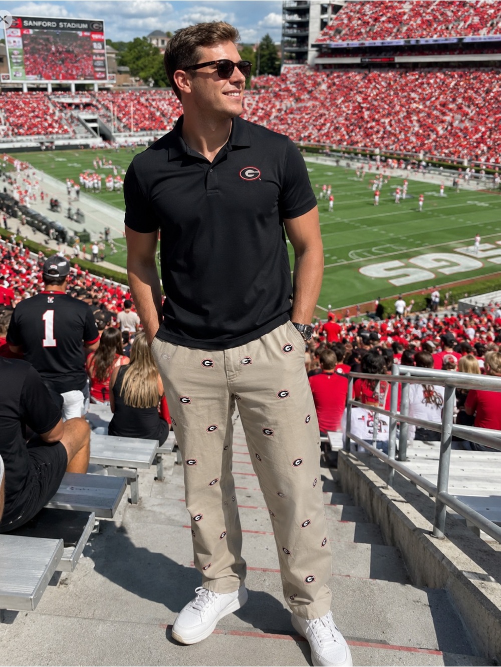 Hard to Find Pennington & Bailes Georgia Bull Dogs Stadium Pants 35x32 Khaki